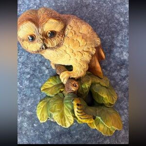 Vintage bosson chalkware owlet wall decor 1960’s